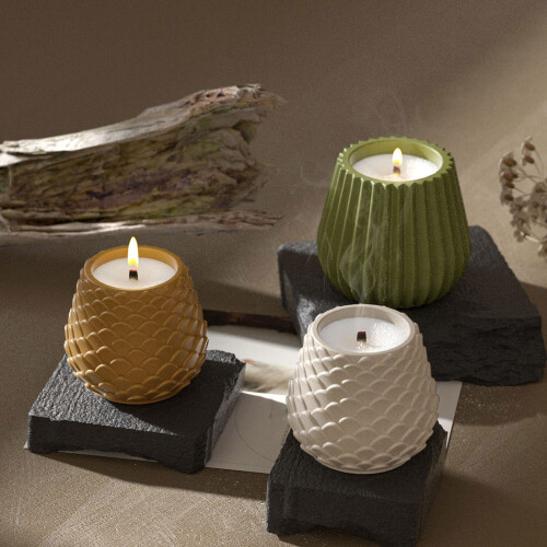 Unique Candle Holder Molds Silicone Texture Crafting Molds-Set 2