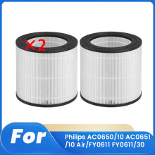 A65T 2 Pcs Cleaner Filter for Philips AC0650/10 AC0651/10 Air/FY0611 FY0611/30 Air Purifier Replacement Filter Spare Parts
