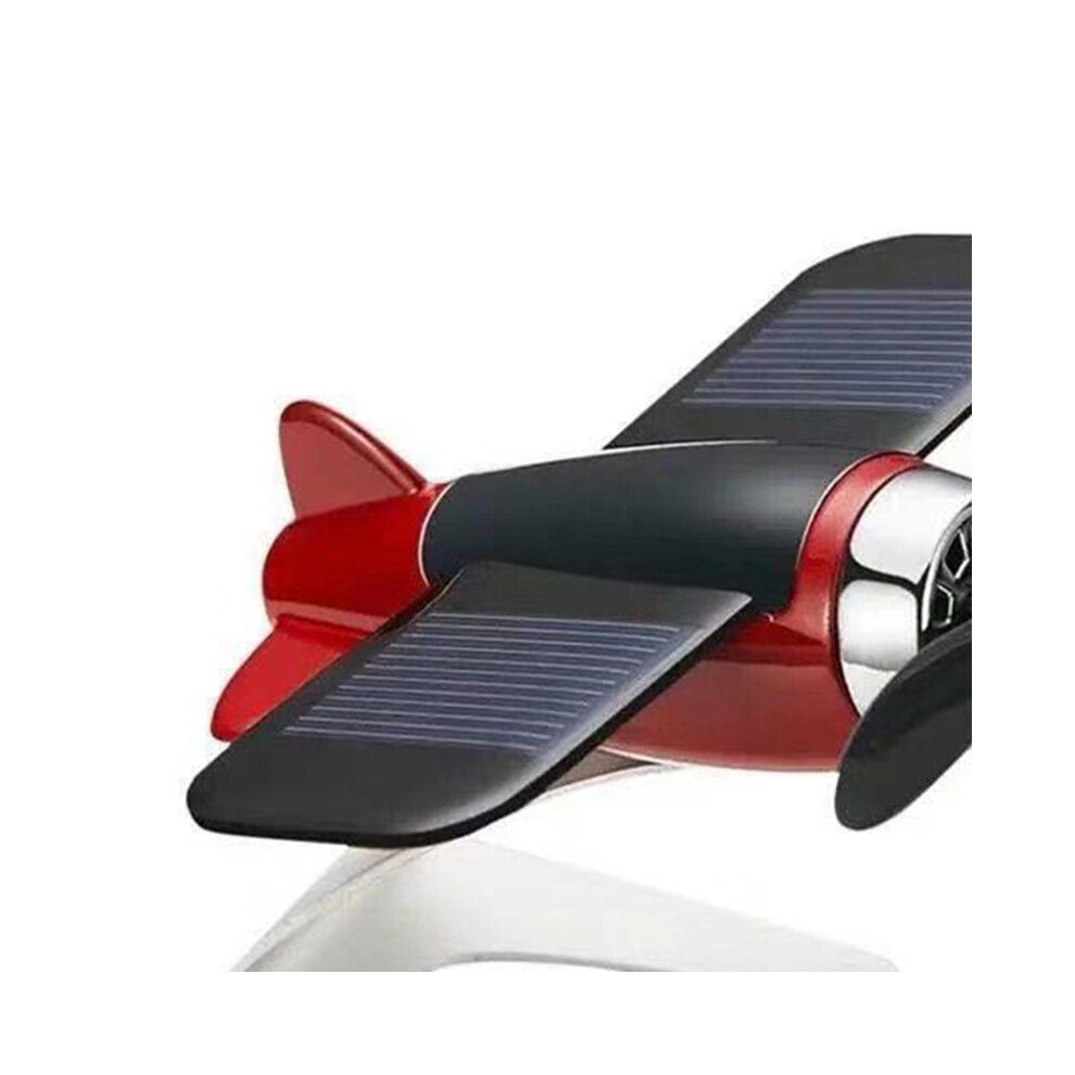 Dashboard Aircraft Ornament Solar Car Air Freshener Aromatherapy Red 9451372992447