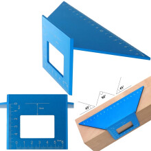 Aluminum Alloy Square Angle Ruler 45 90 Degrees Gauge Protractor For Multifunctional Carpenter Woodworking Tool
