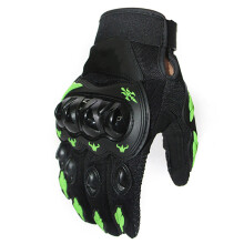 Motorcycle Gloves Hard Knuckle Powersports Racing Full Finger Green XL