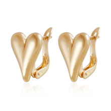 Heart Earrings Stylish Ear Jewelry Heart Ear Studs Ear-Gold