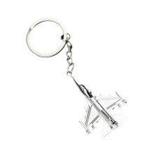 Creative Metal Aircraft Keychain Pendant Key Rings-Silver