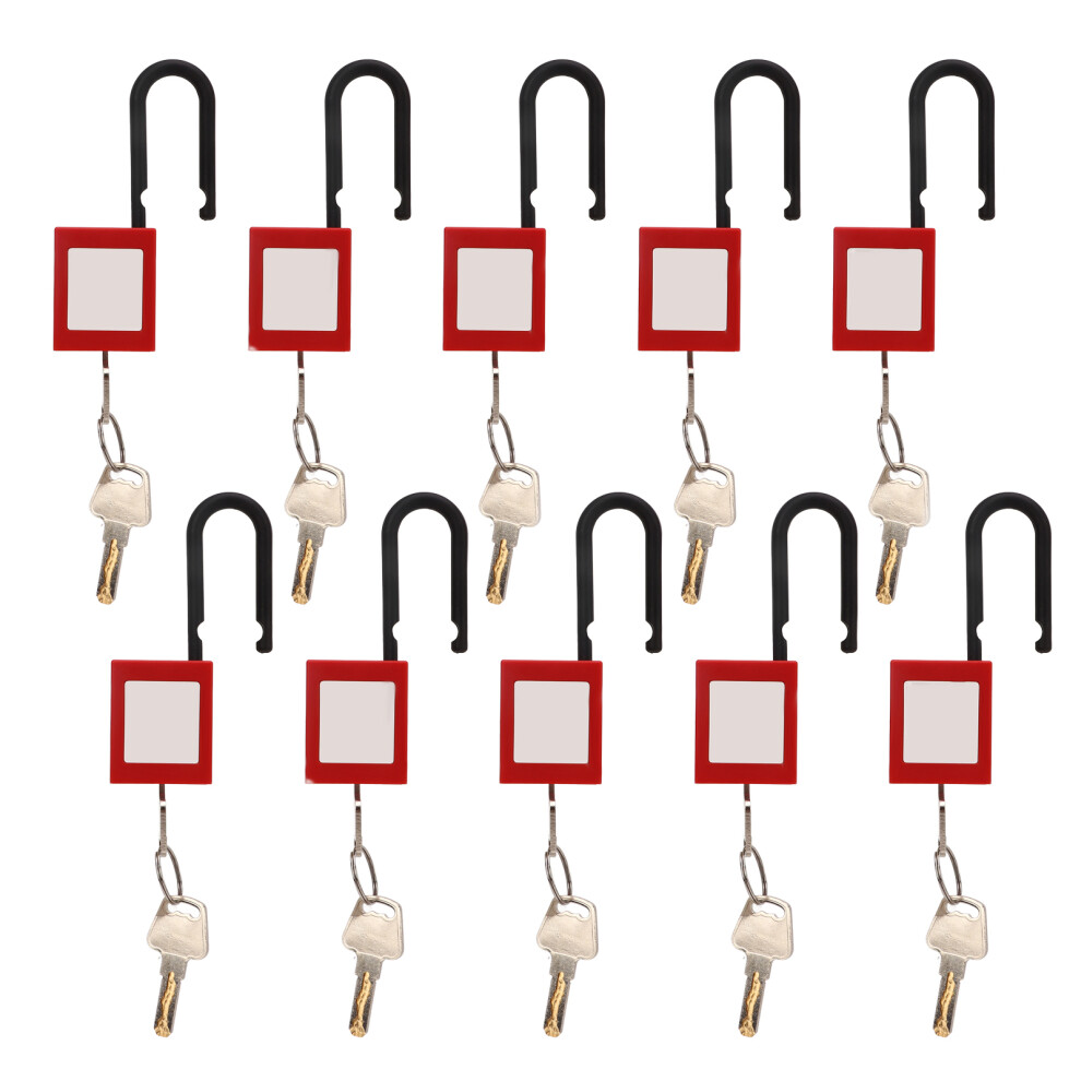 Industrial Nylon Beam Safety Padlock Set - 10 Pcs 38Mm Inner Height 4631373000494