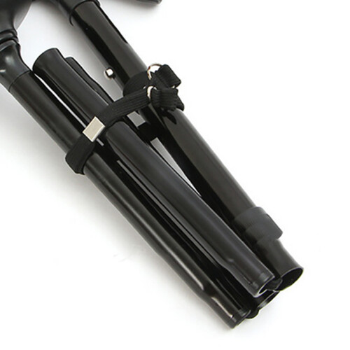 Adjustable Aluminum Foldable Walking Cane with 6 LED Lights for Elder