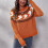 Halloween-Geist Polka Dot Gestrickter Pullover Orange M 5