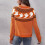 Halloween-Geist Polka Dot Gestrickter Pullover Orange M 4