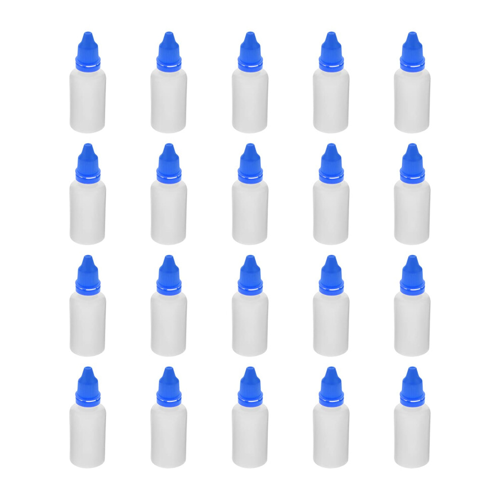 Blue Plastic Dropper Bottles, 30Ml Empty Squeezable Liquid Dropper Bottle With Cap, Pack Of 50