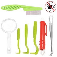 Kit de remoção de carrapatos com várias peças, ferramentas indolores para remoção de carrapatos em cães, gatos e humanos, conjunto de