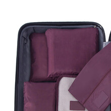 Waterproof Oxford 7-Set Packing Cubes for Travel Wine Red