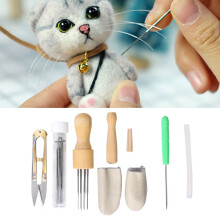 Needle Felting Craft Set with Storage Box, Clippers, Awl & Finger Cover (Y1)