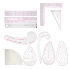 Sewing Ruler Set with Flexible Measure Rulers for Tailoring & DIY Sewing