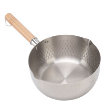 20cm Stainless Steel Nonstick Saucepan with Wooden Handle for Cooking