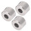 8Pcs 1/10 RC Steel Round Columns, Silver, 7x5mm, 3mm Hole 10