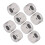 8Pcs 1/10 RC Steel Round Columns, Silver, 7x5mm, 3mm Hole 12
