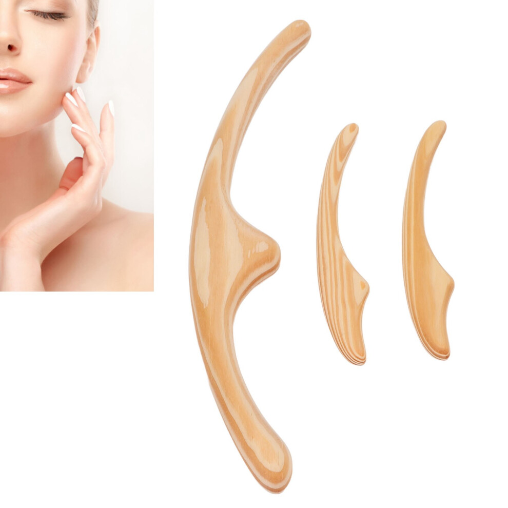 Lymphatic & Muscle Relaxation 3pcs Cypress Gua Sha Massage Set
