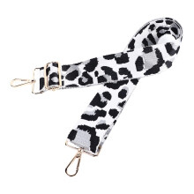 Leopard-Nylon-Gurt für Umhängetasche, Verstellbar, Silber-Grau