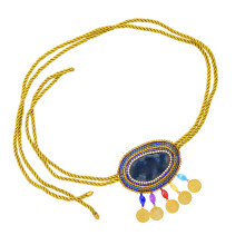 Stylish Adjustable Bohemian Waist Chain in Refreshing Blue-Blue