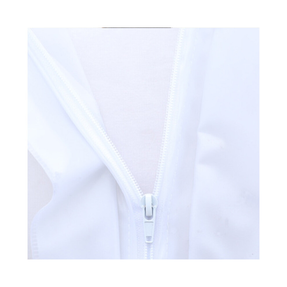 Waterproof Breathable Cycling Rain Suit White L Full Resin Pvc Men Women 8311374281769