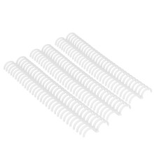 Binding Rings 30 Holes 22mm Inner Diameter White Wear Resistant Plastic 10 Pack