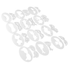 Kit de 12 pochoirs réutilisables pour le visage, pour enfants et adultes, Halloween & fête