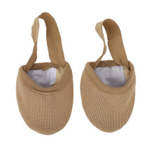 Scarpa da mezza suola per danza e yoga, traspirante, elasticizzata, antiscivolo, colore pelle, taglia L