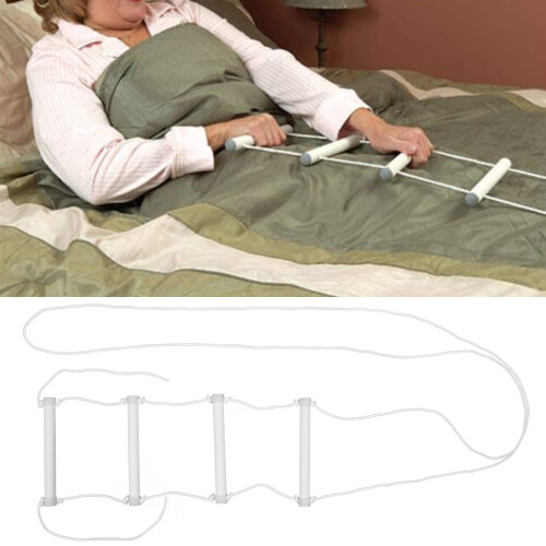 Luminous Portable Bed Ladder Assist Handle Rope for Elderly White