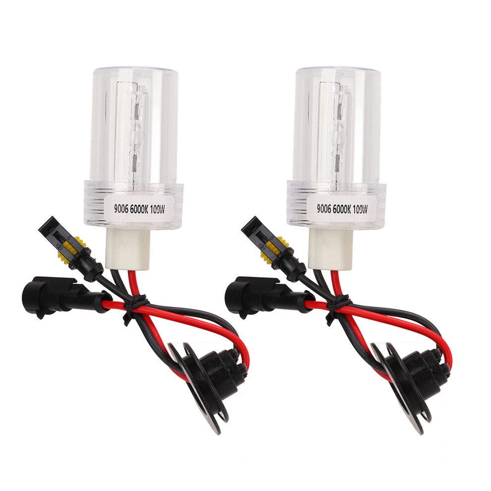 Hid Xenon Bulb Replacement Pair, 9006 6000K Ultra Color Super Bright Headlight Bulb Ac 35W, High Bright Crystal Xenon Bulb For Most Hid White 9169997434401