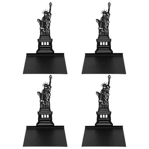 Βιβλιοστάτες για ράφια και γραφείο, μεταλλική δομή βαρέως τύπου με κλασικό μαύρο 1
