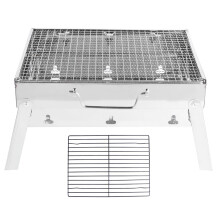 Grill Gualaigh Inaistrithe Cruach Dhosmálta Grill BBQ Fillte Cócaireacht Allamuigh Grill Deataithe Éadrom Barrbhoird Dóire Mini Barbecue le