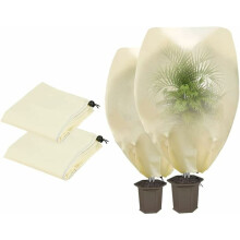 Fundas de invierno para árboles de exterior, protección contra heladas con resistencia al viento y cordón ajustable, cremallera resistente, tela