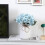 Bendable Cuttable Stems Silk Fabric Hydrangea Flowers, Home Decor Artificial Hydrangea Flower Heads with Long-term Storage (Blue) 4