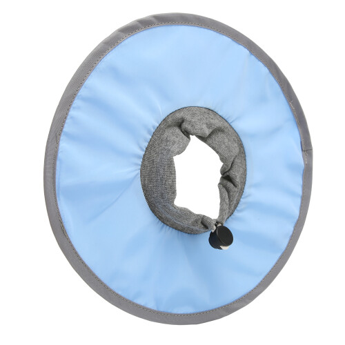 Protective Cat Elizabethan Collar Waterproof Adjustable Blue L