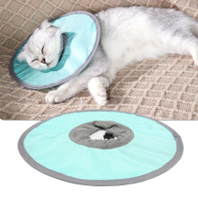 Adjustable Waterproof Cat Recovery Collar Protects Post Surgery Fruit Green M