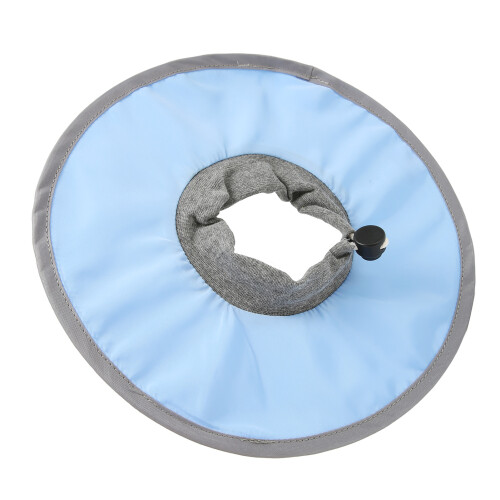 Protective Cat Elizabethan Collar Waterproof Adjustable Blue L 2