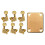 1set Gold Neck Plate with 4 Screws & 6 Pieces Guitar String Tuning Key Pegs/Machine  Knobs(for Left and Right) 1