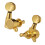 1set Gold Neck Plate with 4 Screws & 6 Pieces Guitar String Tuning Key Pegs/Machine  Knobs(for Left and Right) 9