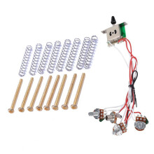 1x Pots for Strat Guitar PreWired 1 Volume 2 Tone Control & 8 Pcs M2.5X32MM Guitar Humbucker Pickups Screw and Spring