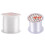 2x 0.3mm / 0.2mm Diameter Clear Nylon Fish Fishing  Spool Beading String 1
