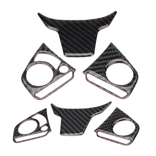 3Pcs Steering Wheel Button  Panel Cover for   2016 - 2019 & 1x Passenger Airbag Light Trims