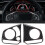 3Pcs Steering Wheel Button  Panel Cover for   2016 - 2019 & 1x Passenger Airbag Light Trims 3