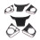 3Pcs Steering Wheel Button  Panel Cover for   2016 - 2019 & 1x Passenger Airbag Light Trims 2