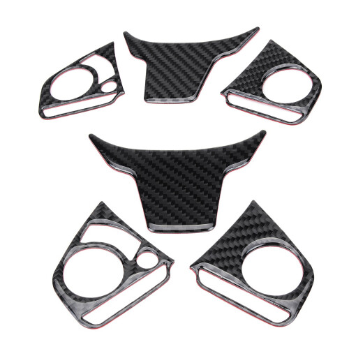 3Pcs Steering Wheel Button  Panel Cover for   2016 - 2019 & 1x Passenger Airbag Light Trims 1