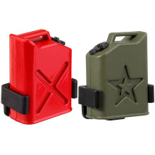 2Pcs Rc Rock Crawler 1:10 Accessories Fuel Tank for Cc01 Axial Scx10 90046 D90 D110 Tf2 - Green & Red