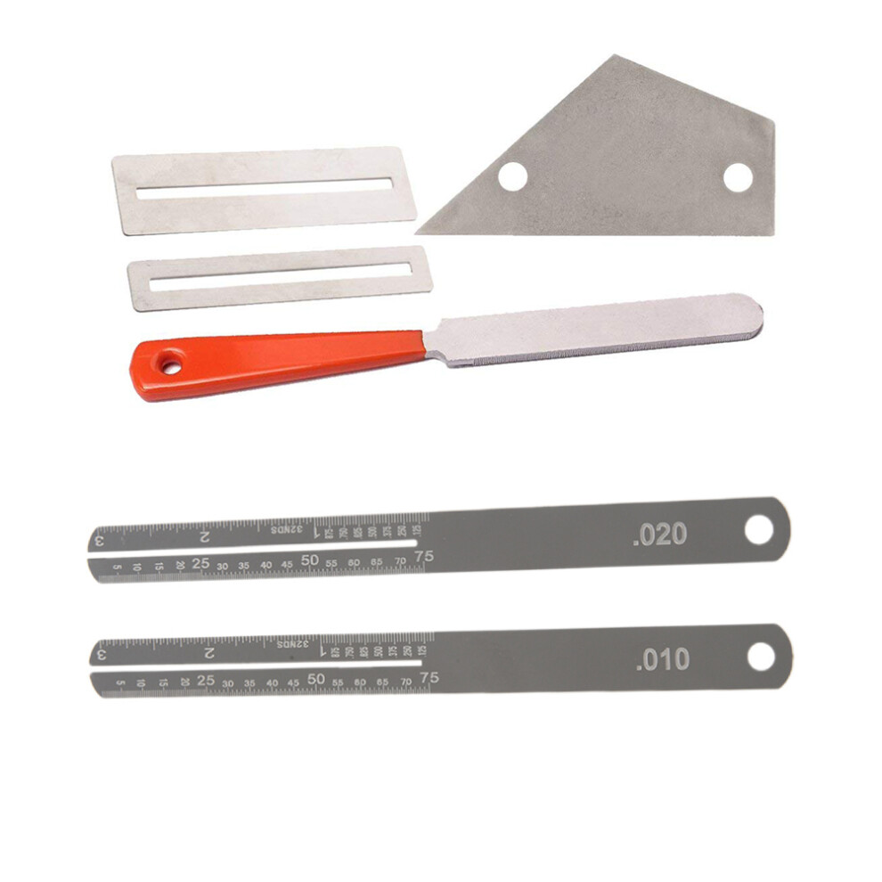 Guitar Fret File+Fret Rocker Level+Fingerboard Protector & Guitar Fret Puller Fretboard Fingerboard Steel Plate 4713056197155
