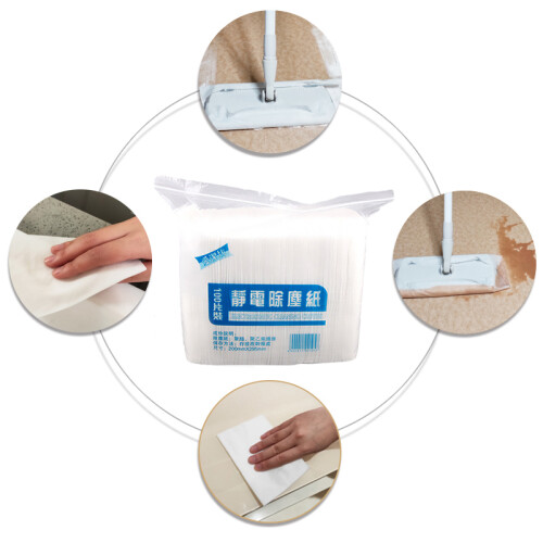 300PCS Disposable Microfibre Electrostatic Floor Cloths & 180PCS Disposable Sheets Floor Electrostatic Mop Dust Paper 2
