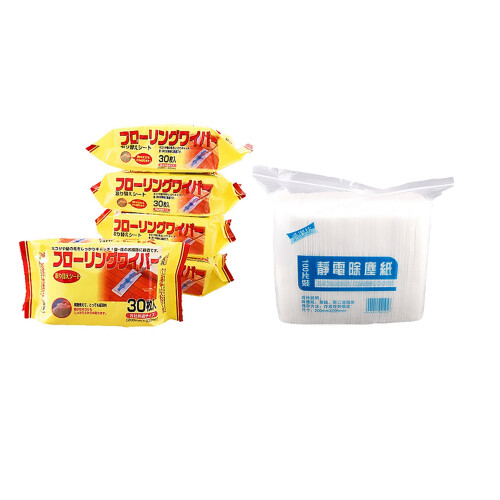 300PCS Disposable Microfibre Electrostatic Floor Cloths & 180PCS Disposable Sheets Floor Electrostatic Mop Dust Paper 1