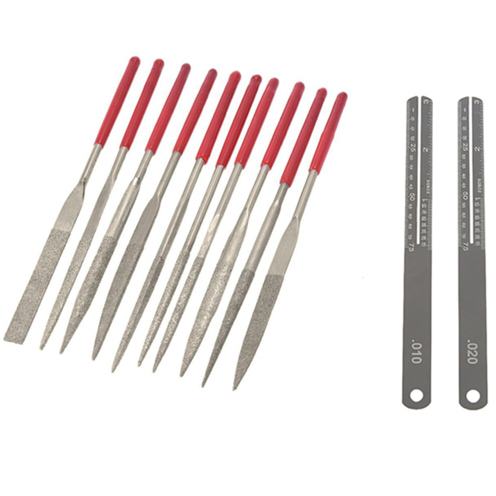 1 Set Guitar Fret Nut Saddle Slot Pickguard Grinding File Group Set & 1Set Guitar Fret Puller Fretboard Fingerboard 4714068832584