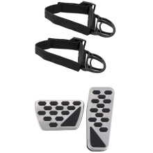 2x Gas and Brake Pedal Cover for 2018-2019 Jl Models & 2Pcs Roll Bar Coat Hanger