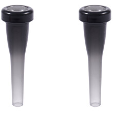 2x ABS Trumpet Mouthpiece Meg 5C /3C Size for  Beginner Musical Trumpet Accessories Parts or Finger Exerciser,Black